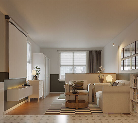 New York Apartments--IKEA furniture 3D model 4