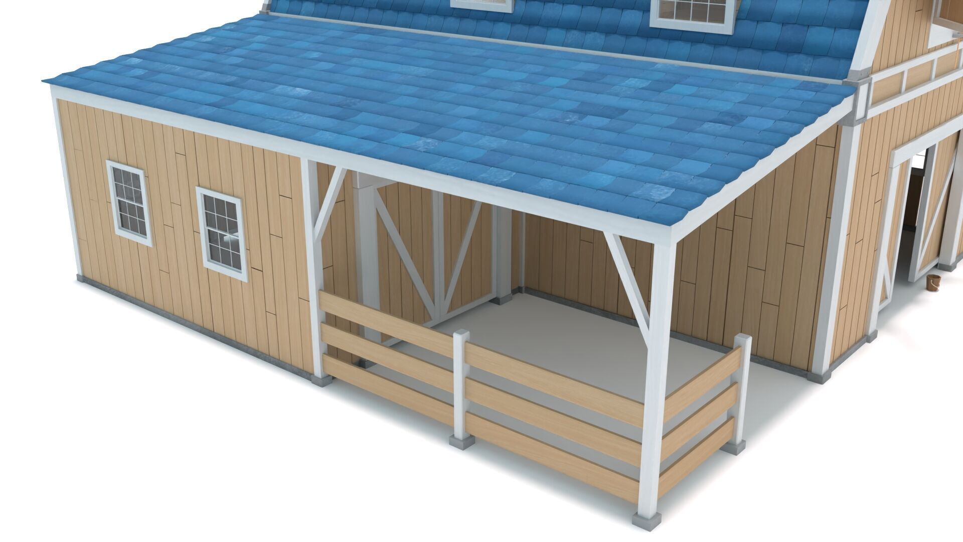 Stylized Barn 3D model_5