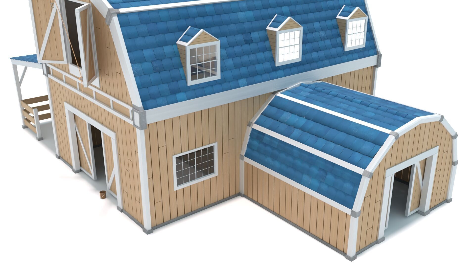 Stylized Barn 3D model_7