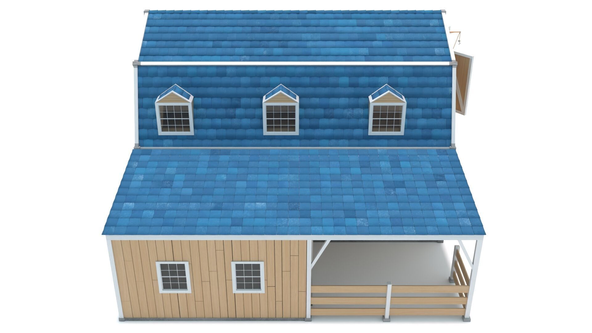 Stylized Barn 3D model_4