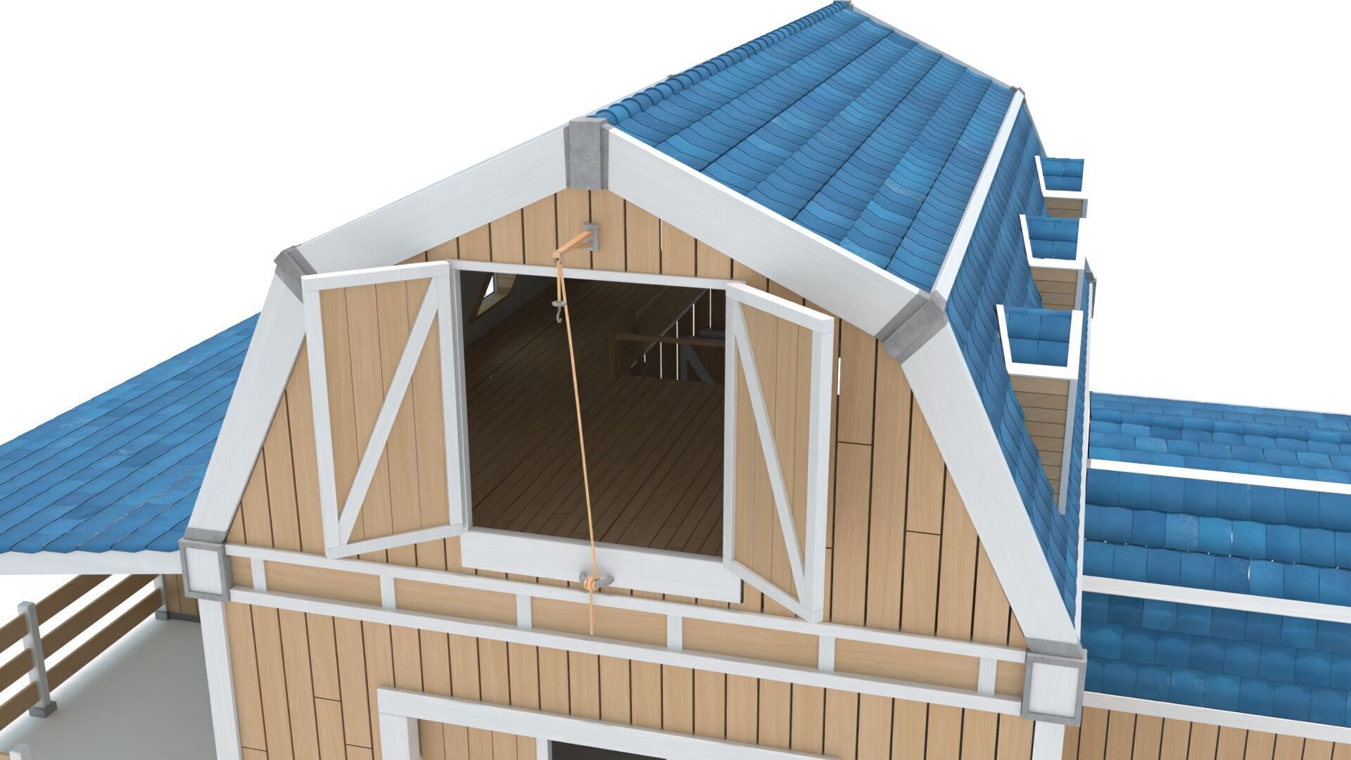 Stylized Barn 3D model_2