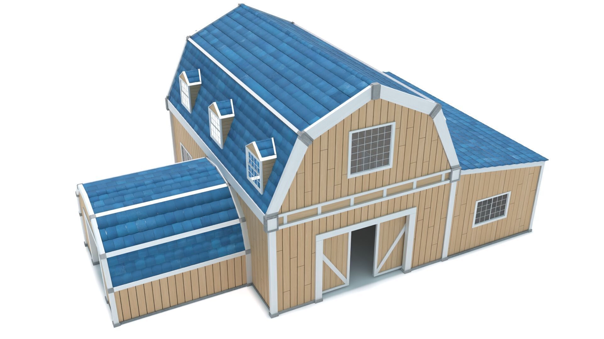 Stylized Barn 3D model_9