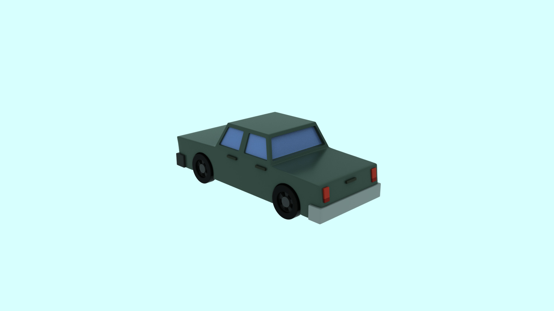 Low Poly Vehicle Set - Ice cream truck and Car Low-poly 3D model_4