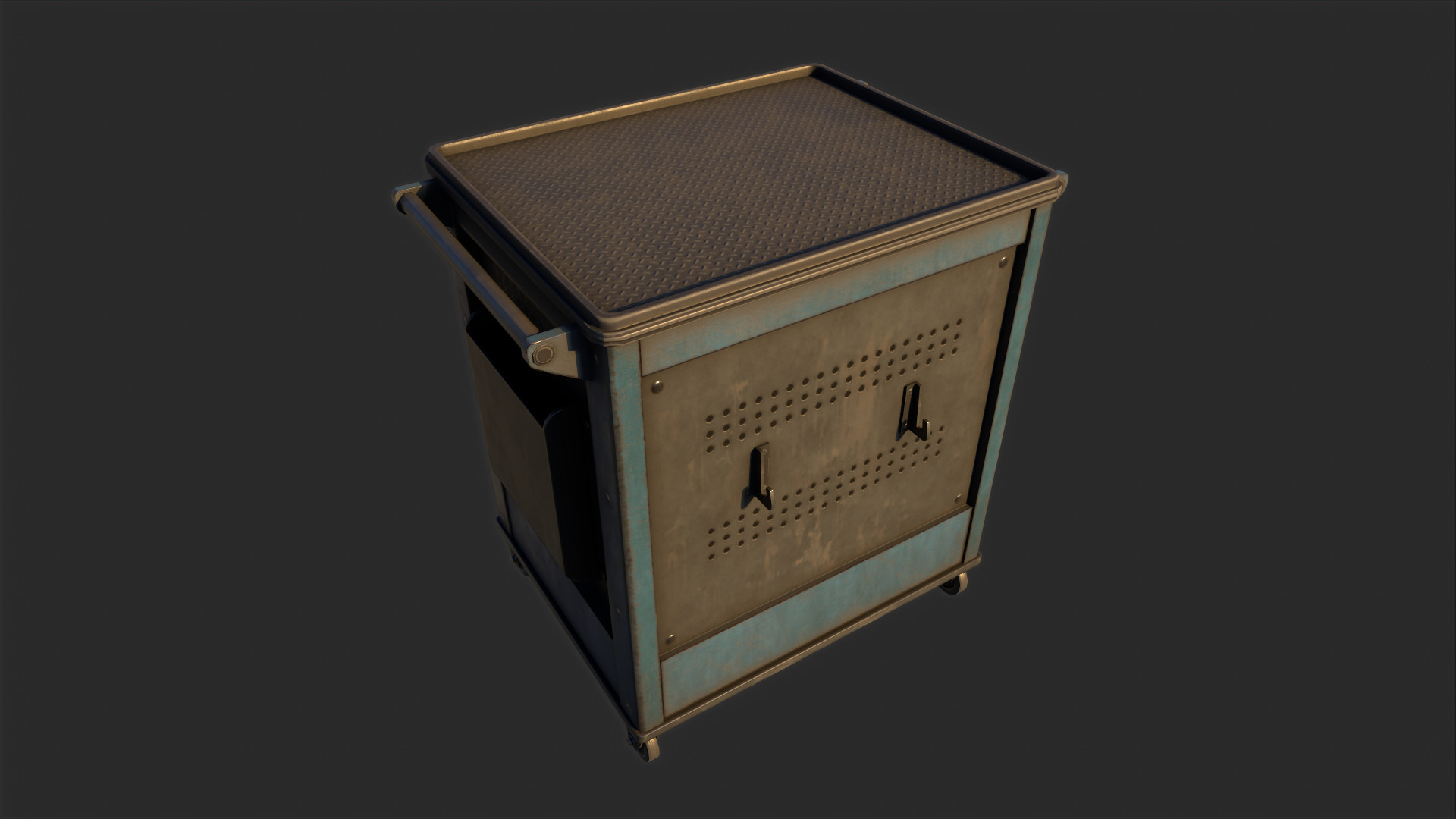 Tool Trolley Low-poly 3D model_2