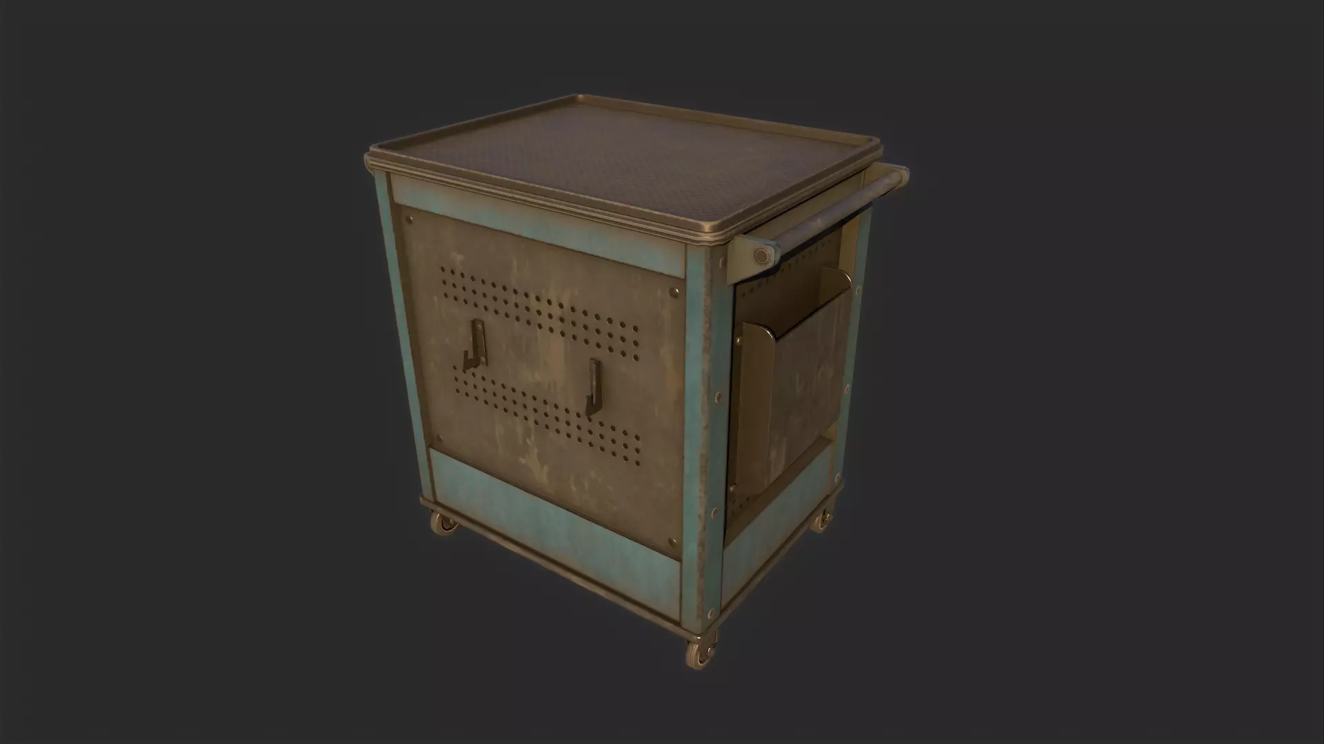 Tool Trolley Low-poly 3D model_0