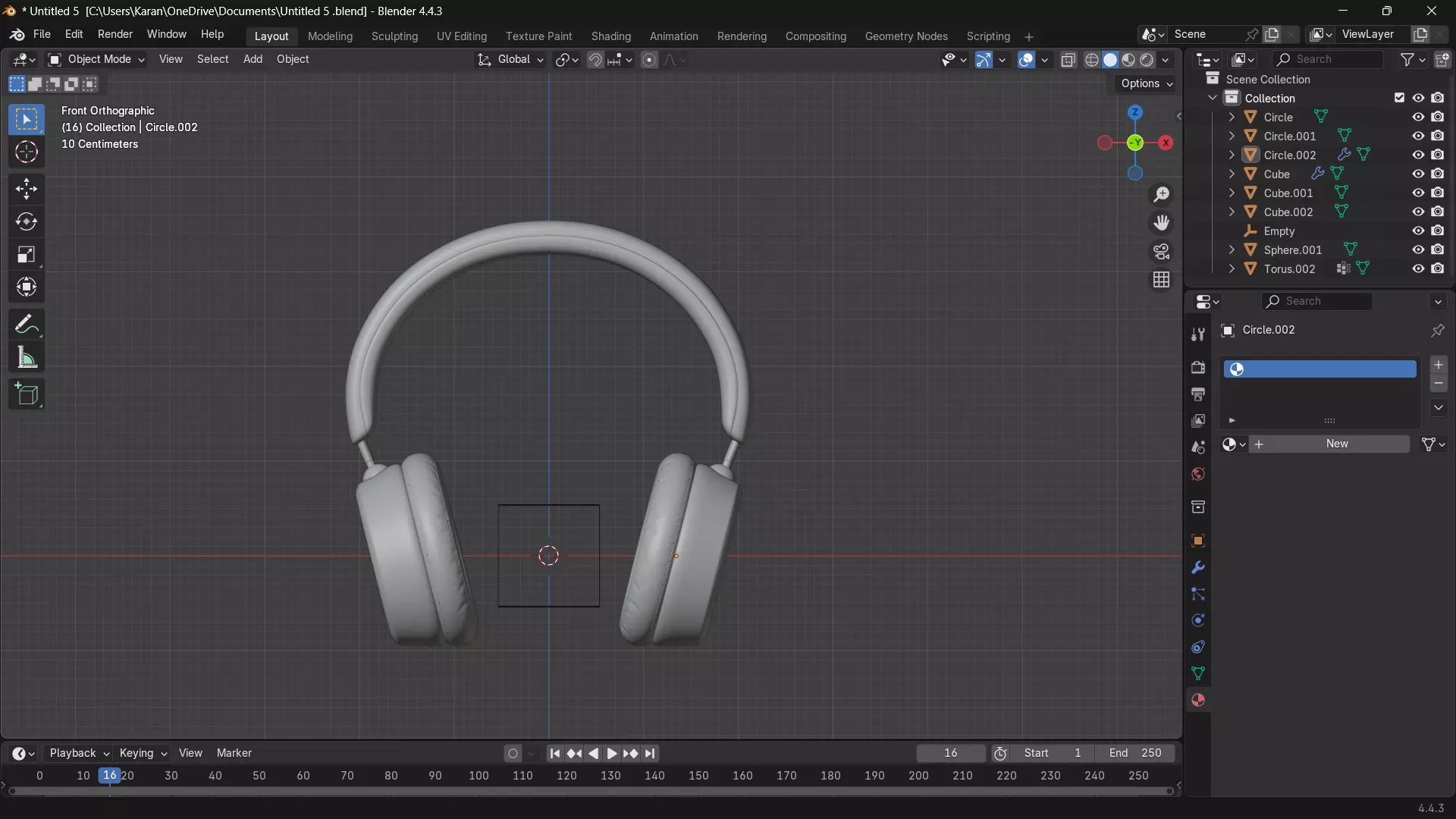 3D model headphones Low-poly 3D model_0