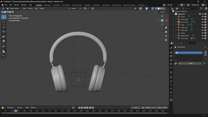 3D model headphones Low-poly 3D model