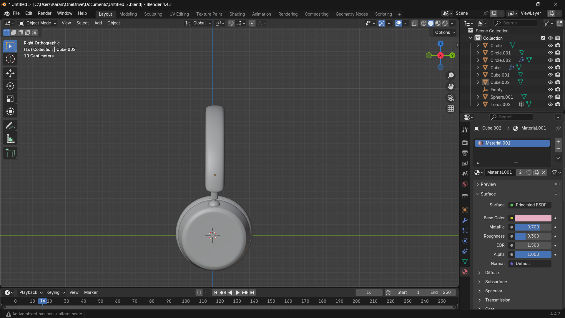 3D model headphones Low-poly 3D model_1