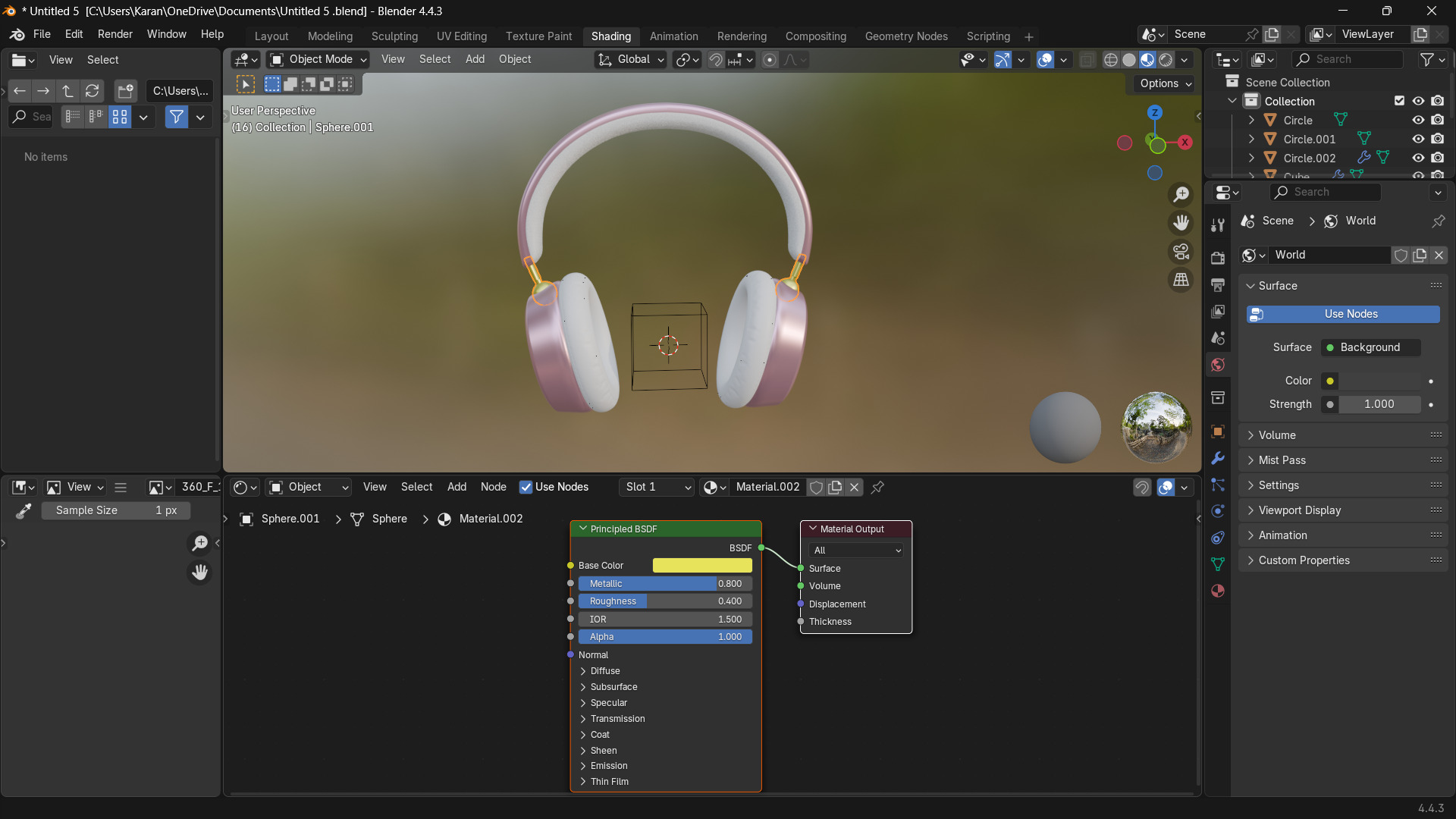 3D model headphones Low-poly 3D model_9