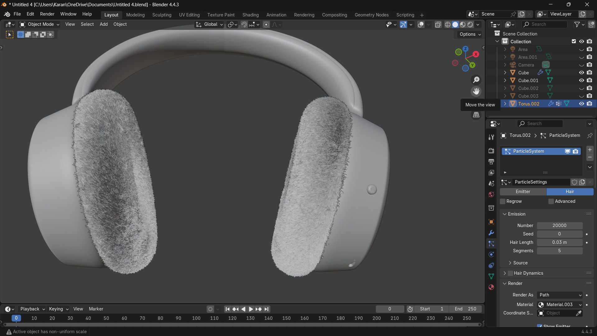 3D model headphones Low-poly 3D model_2