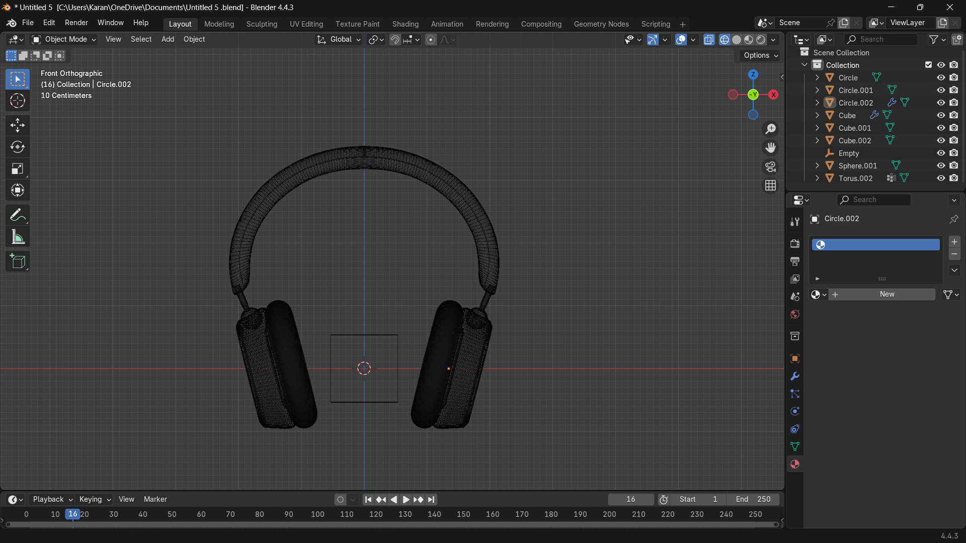 3D model headphones Low-poly 3D model_7