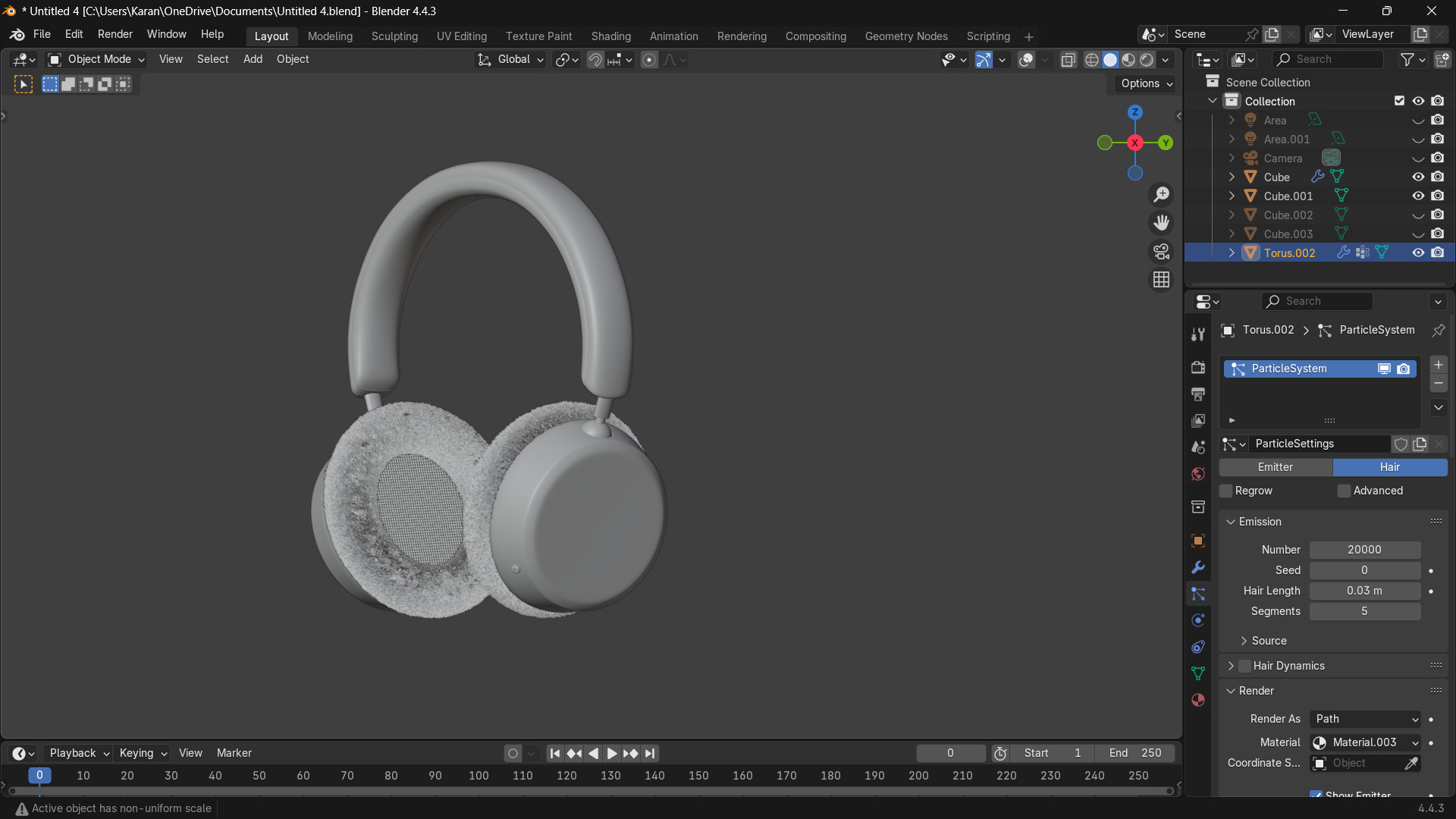 3D model headphones Low-poly 3D model_6