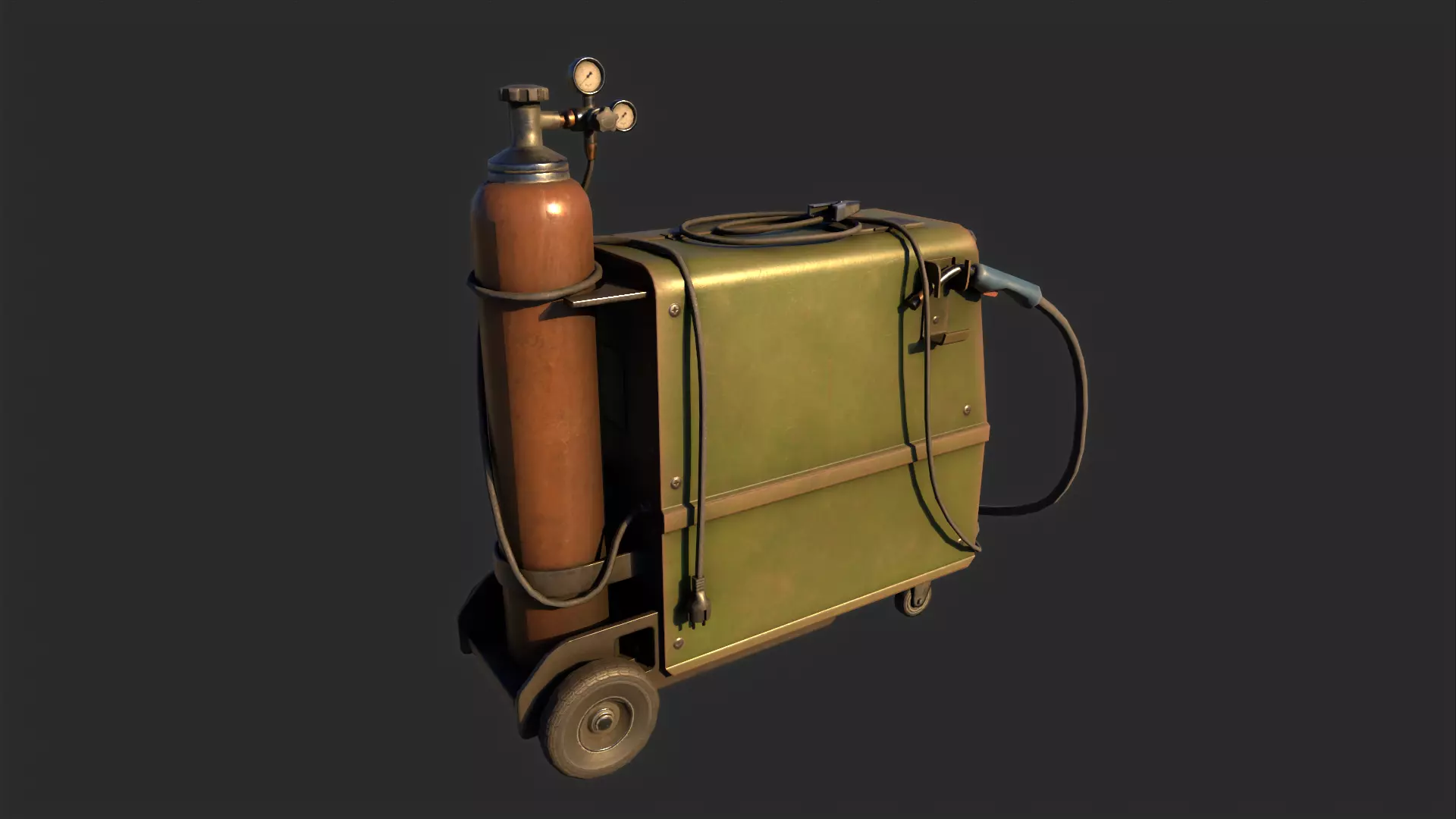 Welding Machine Low-poly 3D model_0
