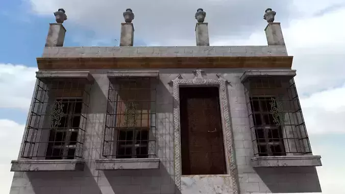 Old High-Quality 3D Colonial House