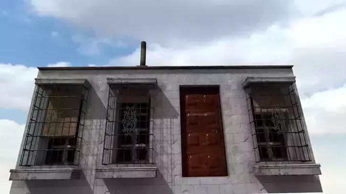 Old High-Quality 3D Colonial House