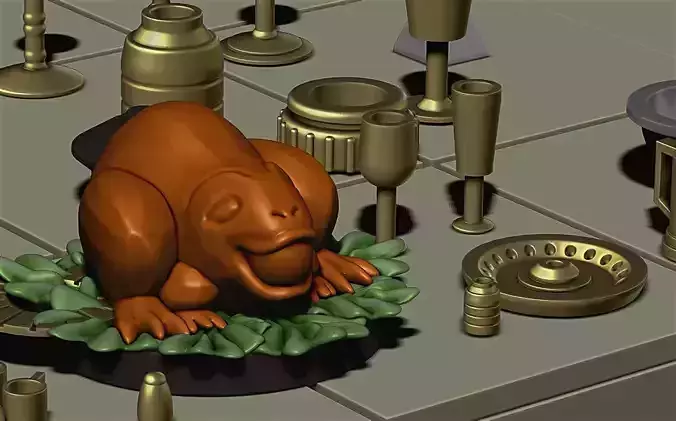 Jabbas Palace Objects Diorama Miniatures 3D print model