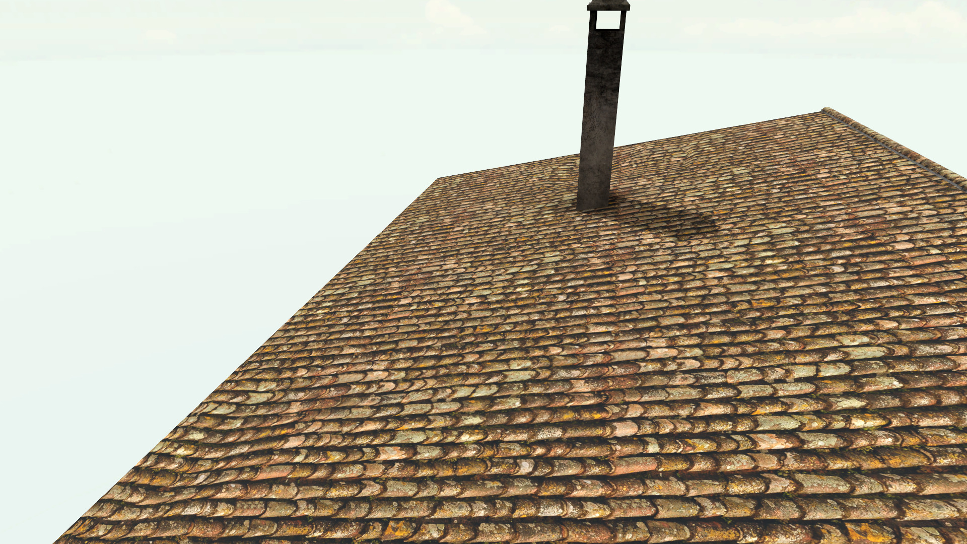 Old High-Quality 3D Colonial House Low-poly 3D model_3