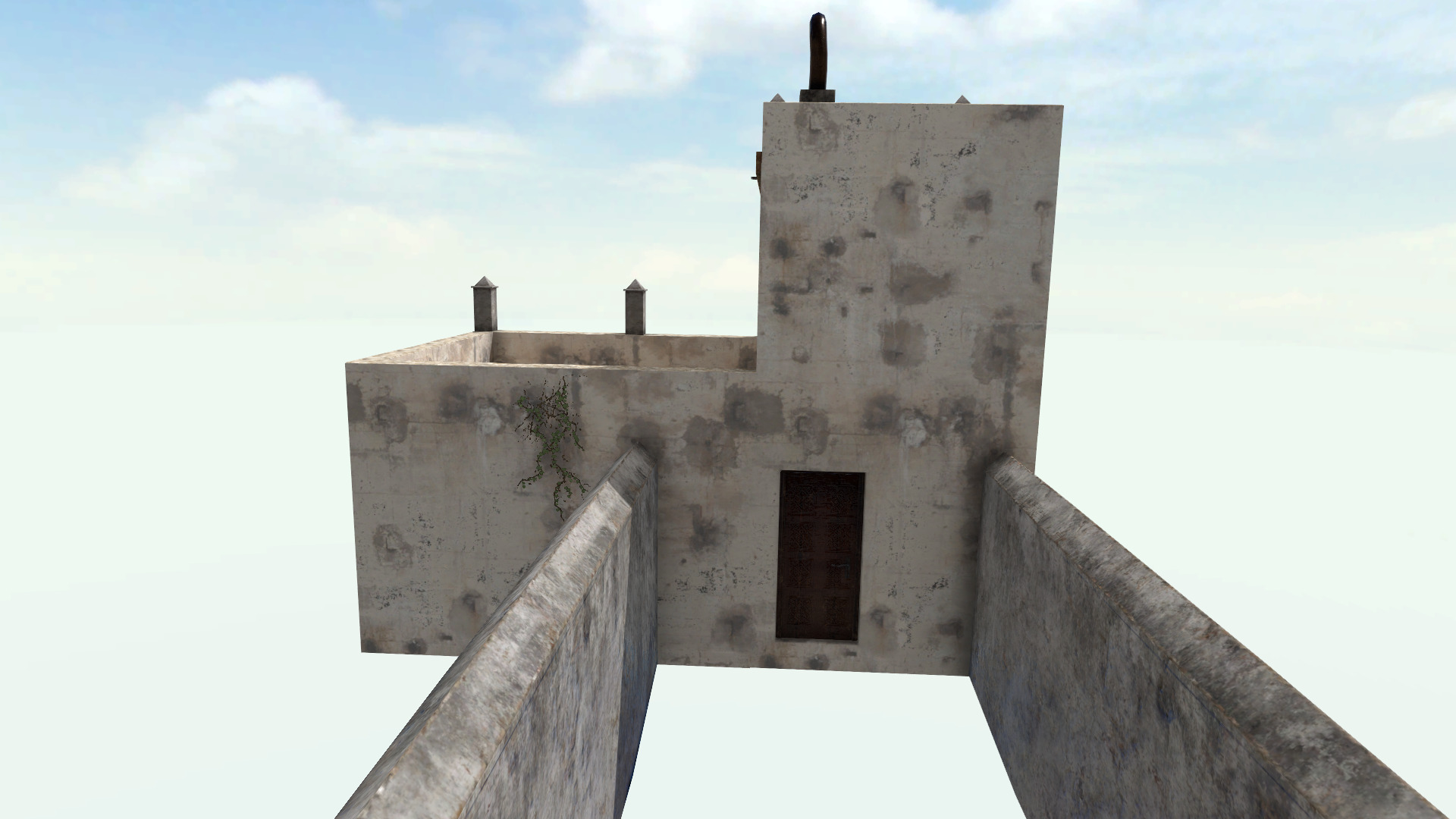 Old High-Quality 3D Colonial House Low-poly 3D model_5