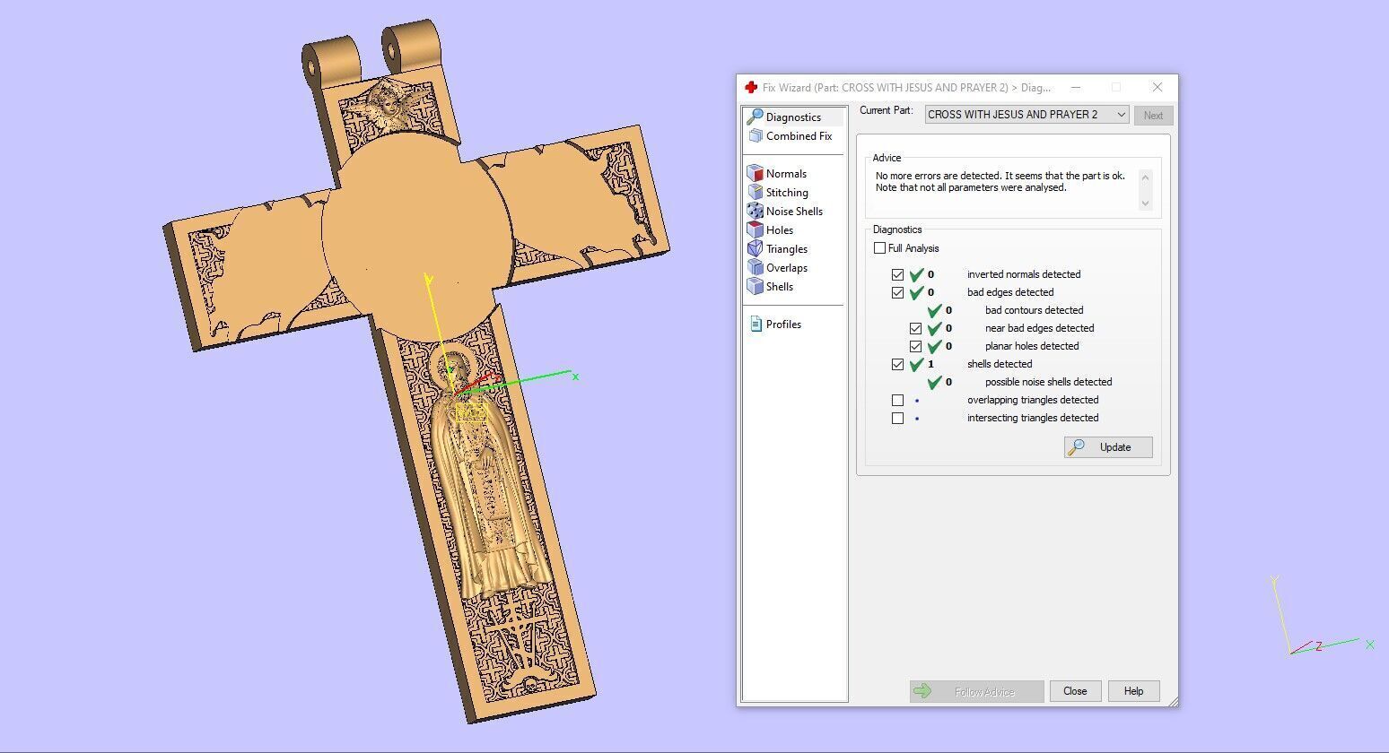 CROSS WITH JESUS AND PRAYER 3D print model_13