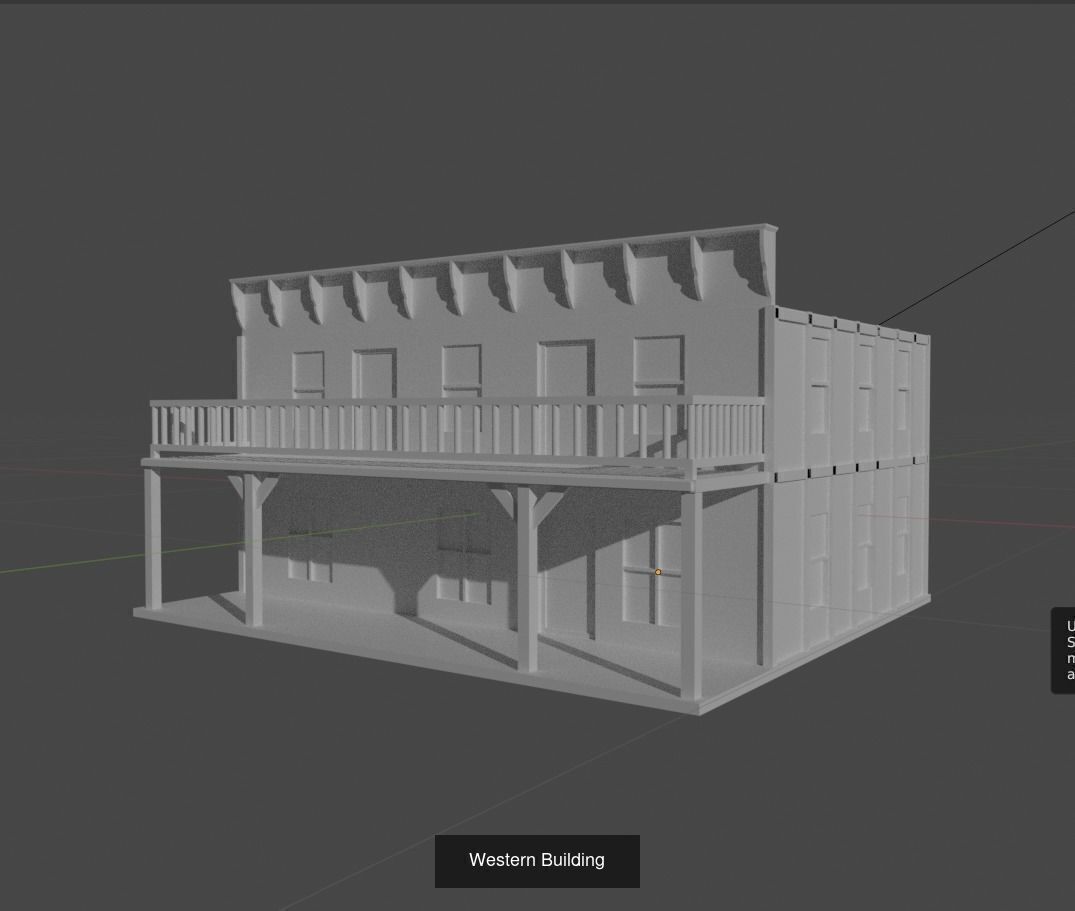 Wild West Building Set 3D Model Collection_3