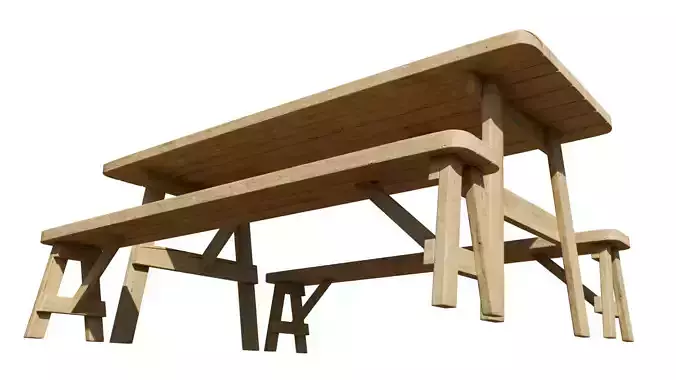 3D Table Model  Modeled  And Ready Low-poly 3D model