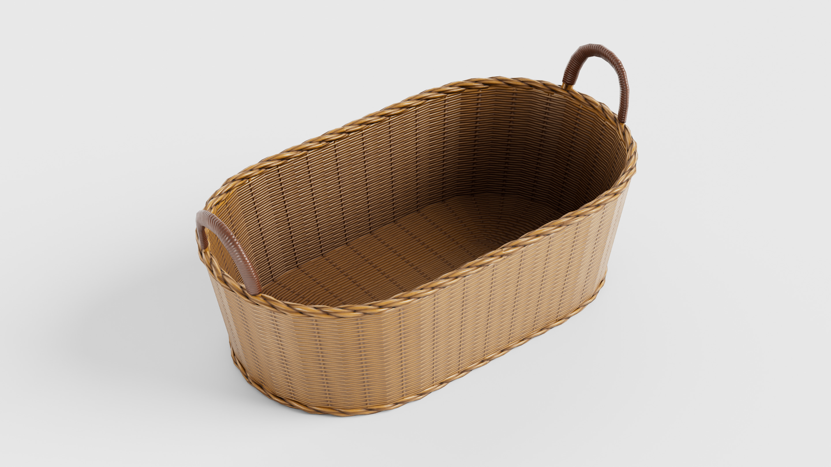 10 variation wicker basket with vegetables Low-poly 3D model_10