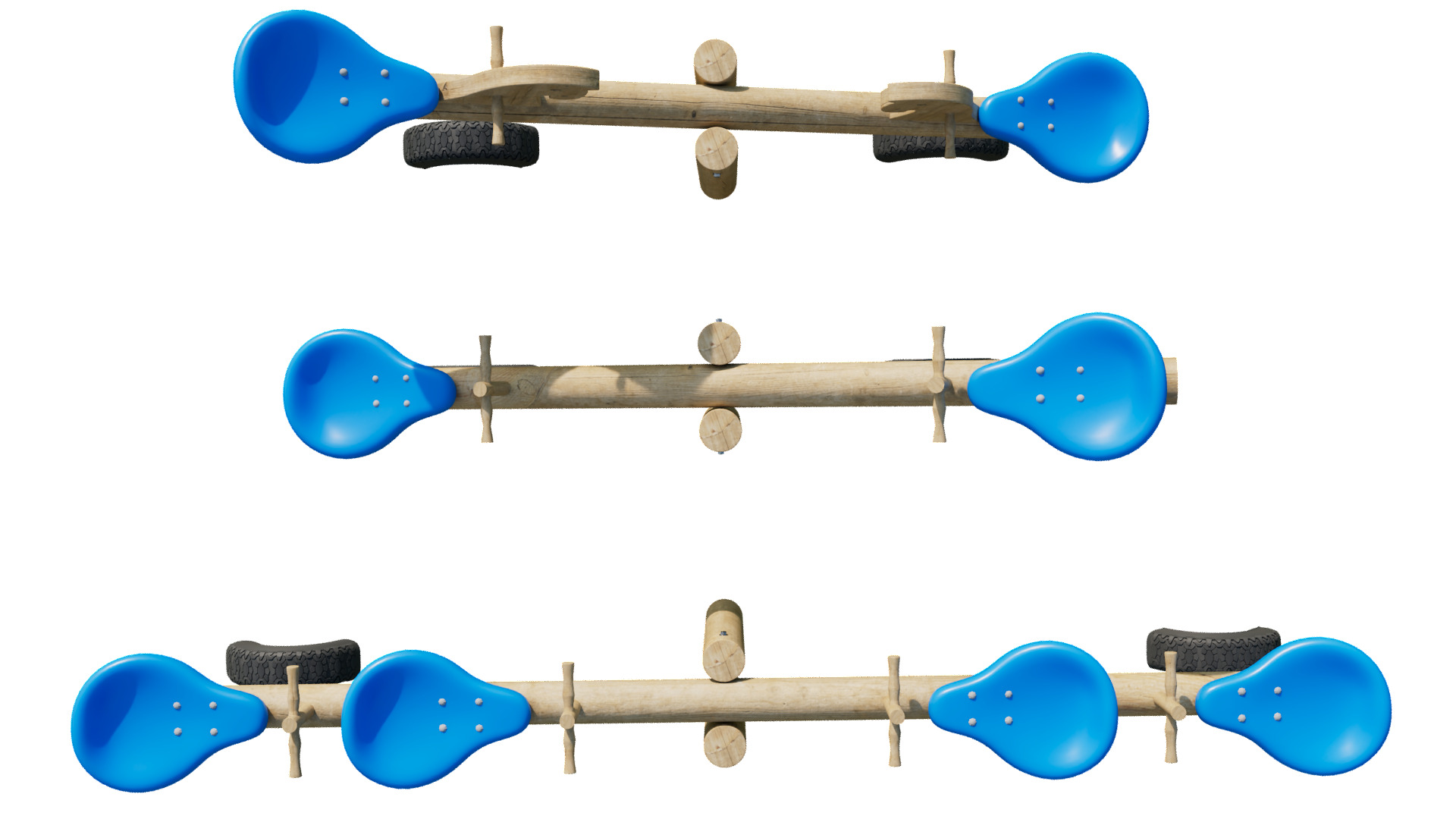  3D See Saw with Horse Head Handles  Modeled Low-poly 3D model_3