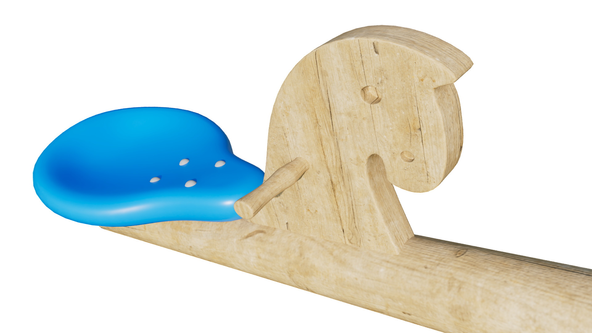 3D See Saw with Horse Head Handles  Modeled Low-poly 3D model_4