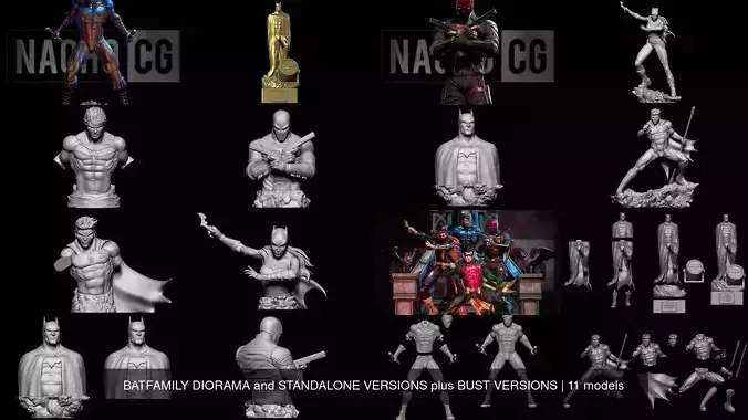 BATFAMILY DIORAMA and STANDALONE VERSIONS plus BUST VERSIONS