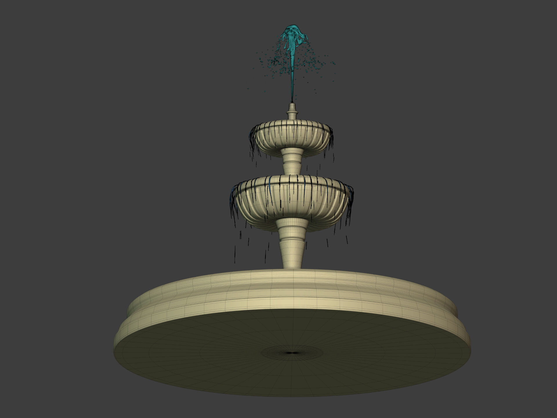 Classic Fountain 3D model_9