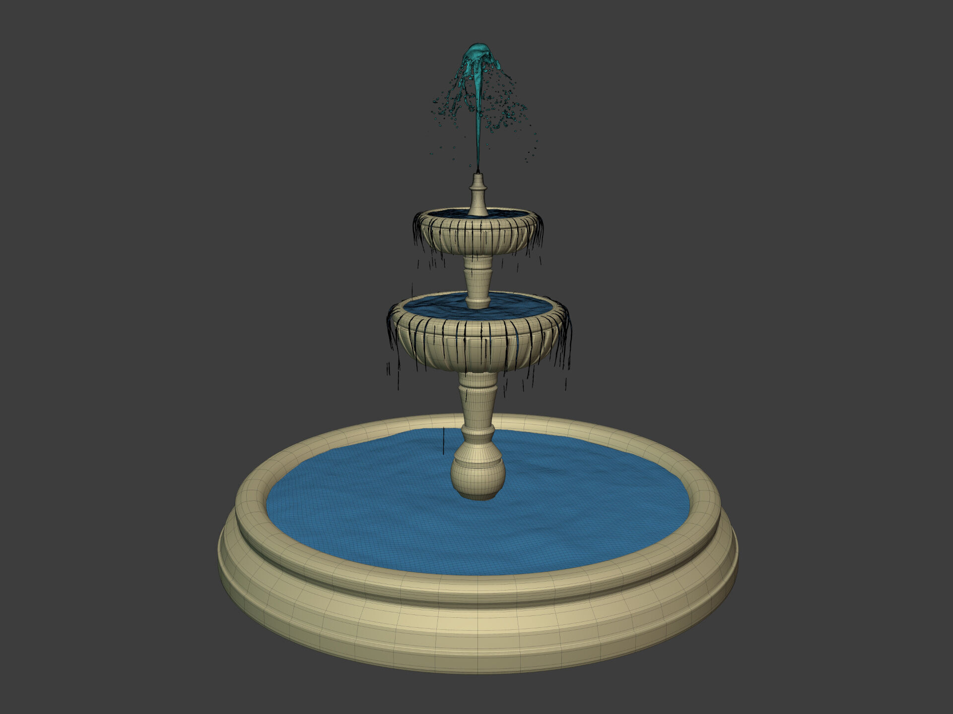 Classic Fountain 3D model_2