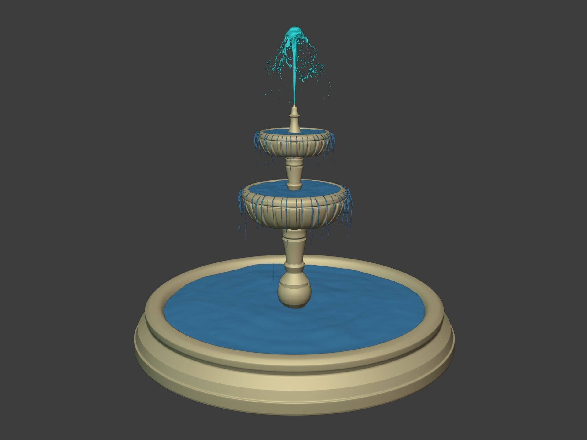 Classic Fountain 3D model_1