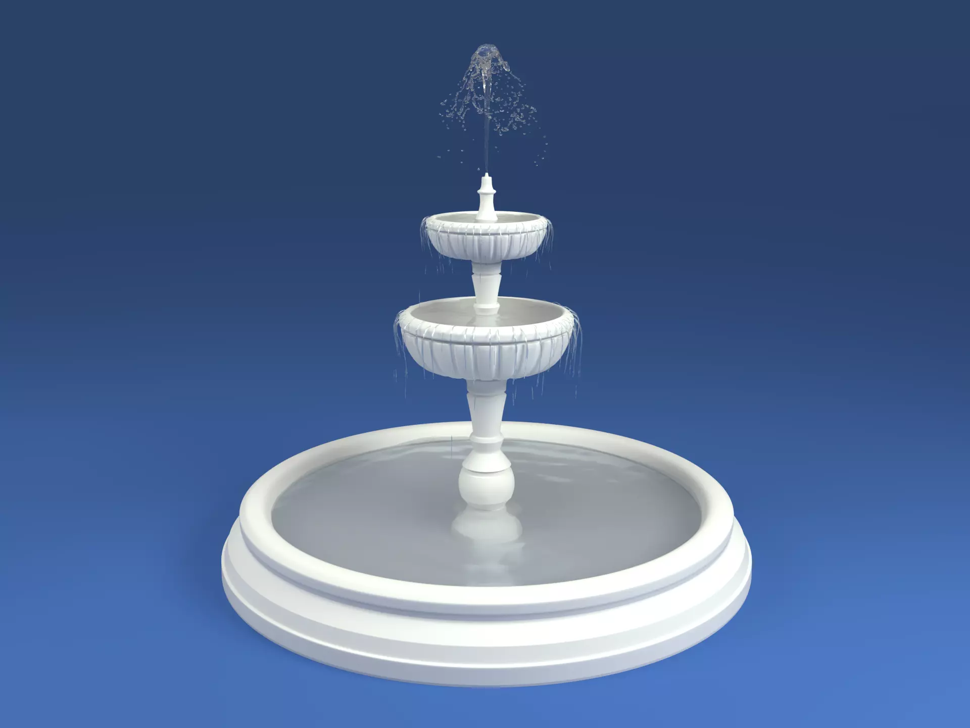 Classic Fountain 3D model_0