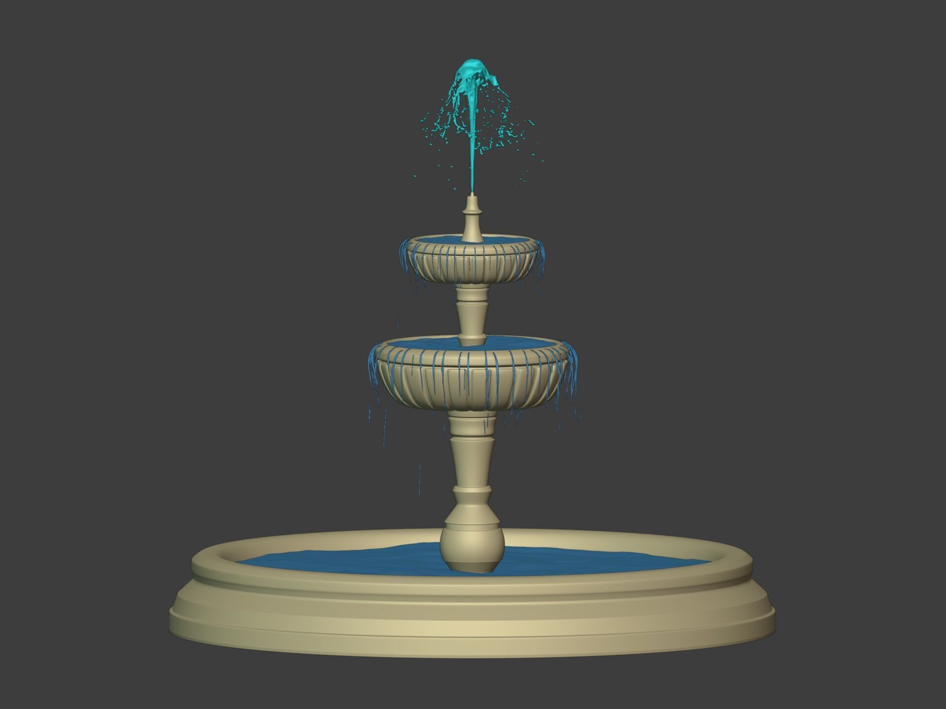Classic Fountain 3D model_6