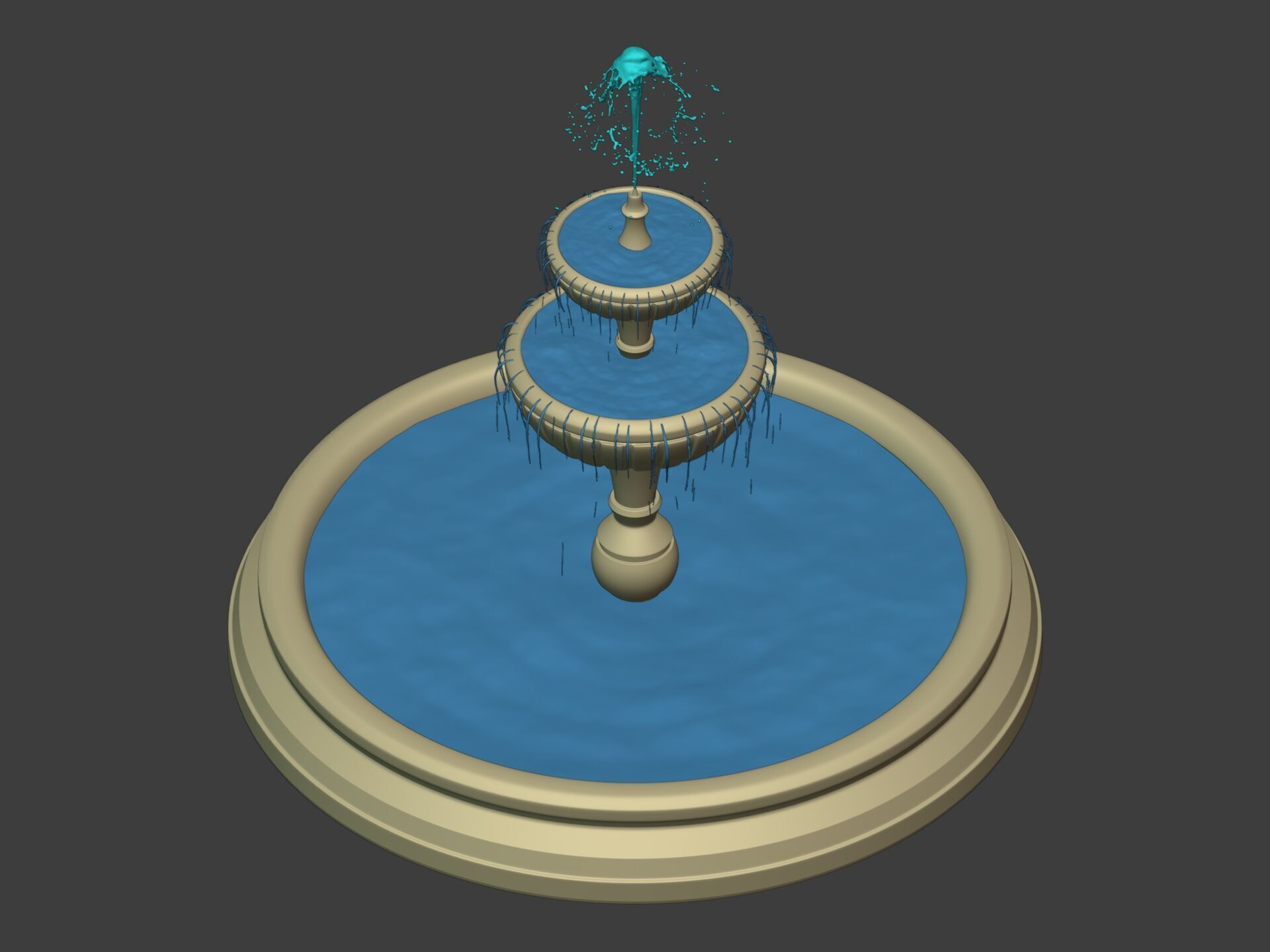 Classic Fountain 3D model_7