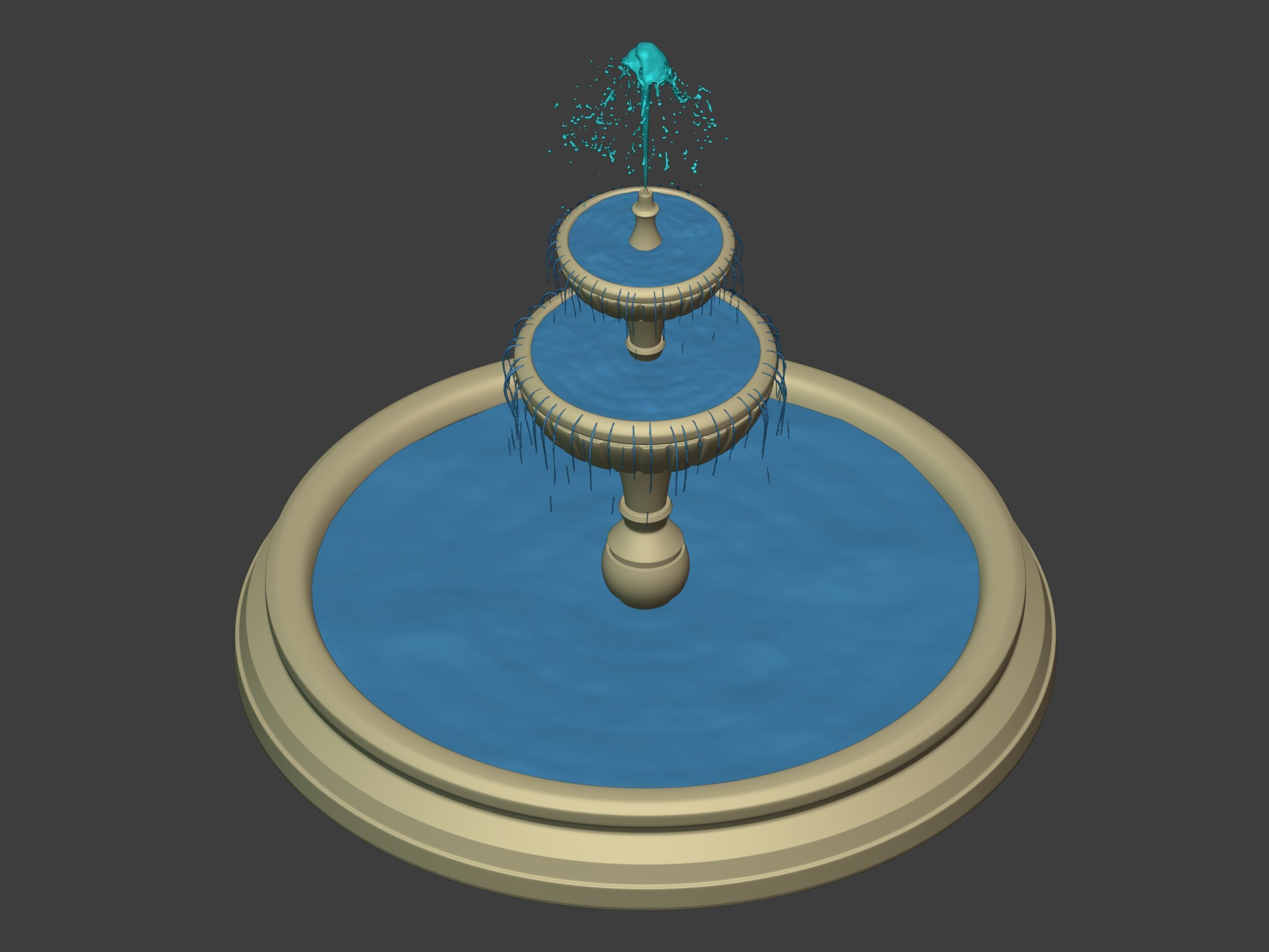 Classic Fountain 3D model_17