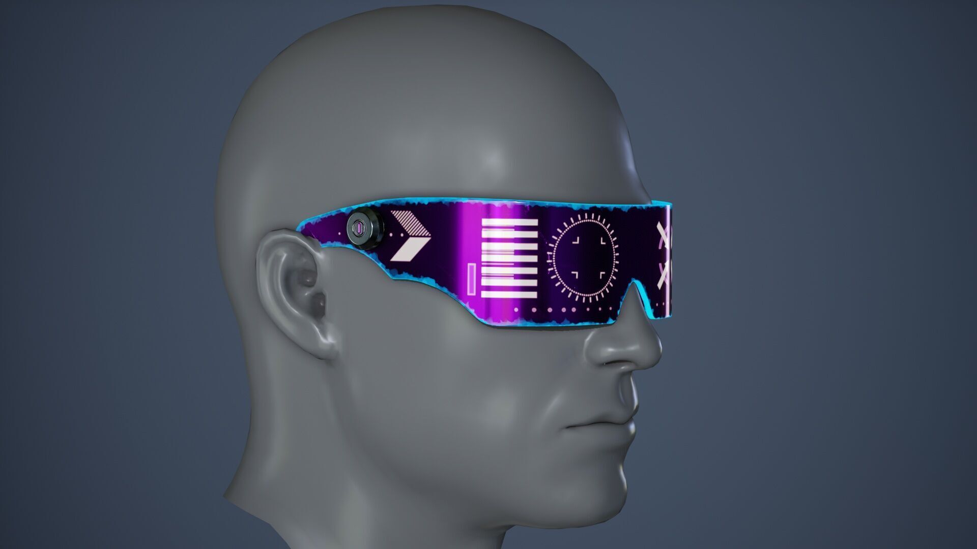 Sci Fi Glasses Goggles v2 Pack Low-poly 3D model_5