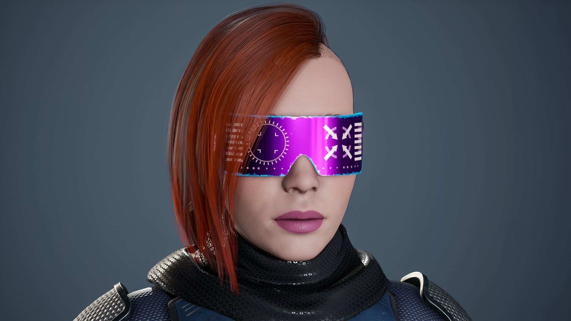 Sci Fi Glasses Goggles v2 Pack Low-poly 3D model_6