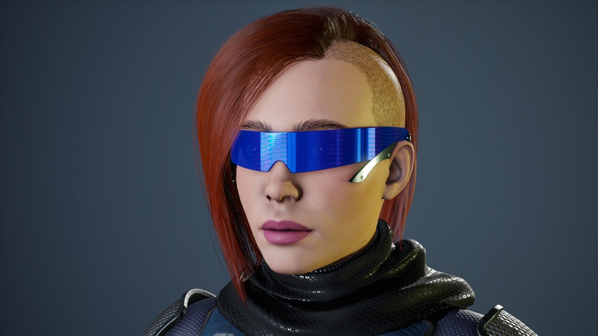 Sci Fi Glasses Goggles v2 Pack Low-poly 3D model_7