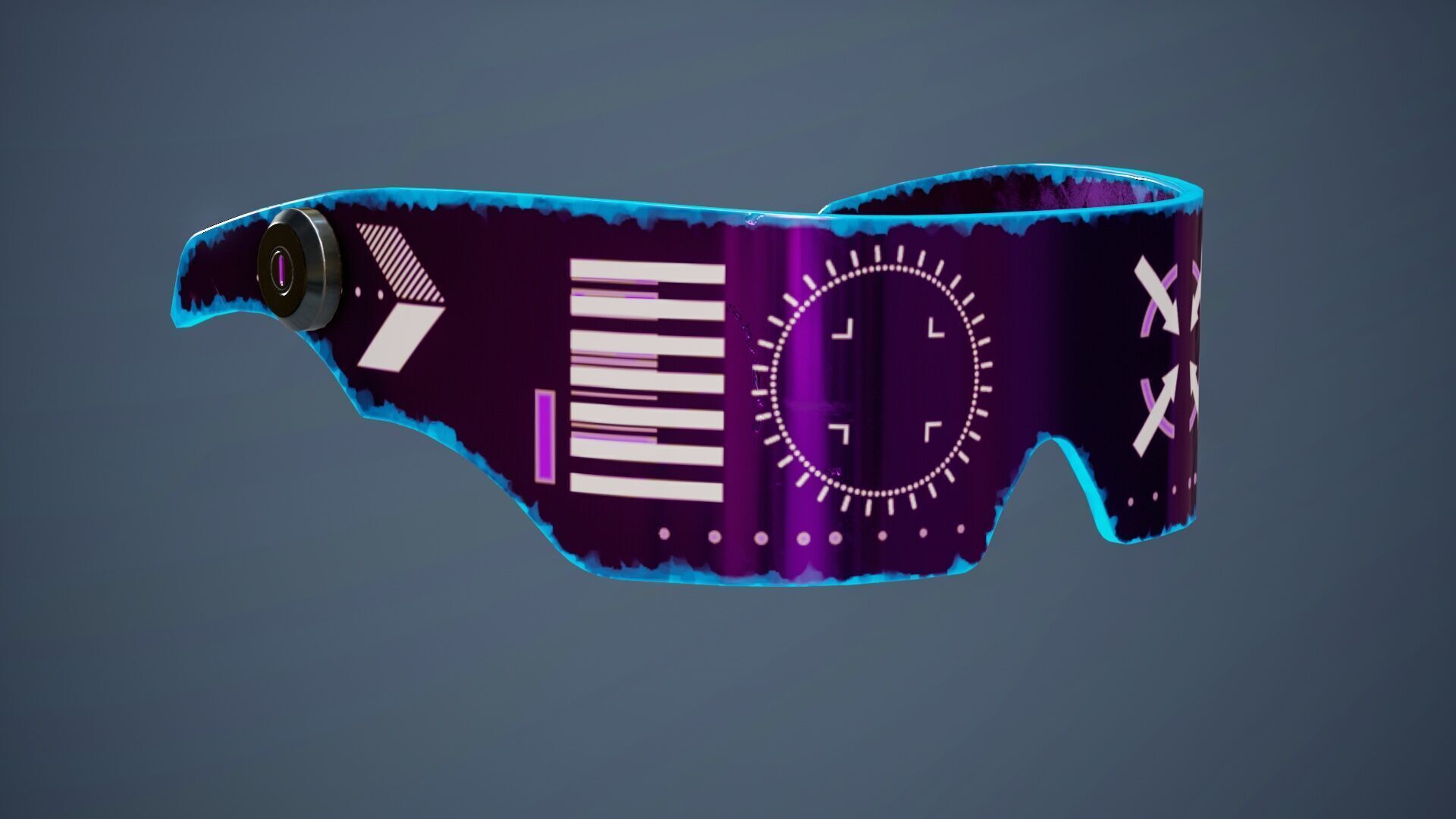 Sci Fi Glasses Goggles v2 Pack Low-poly 3D model_2