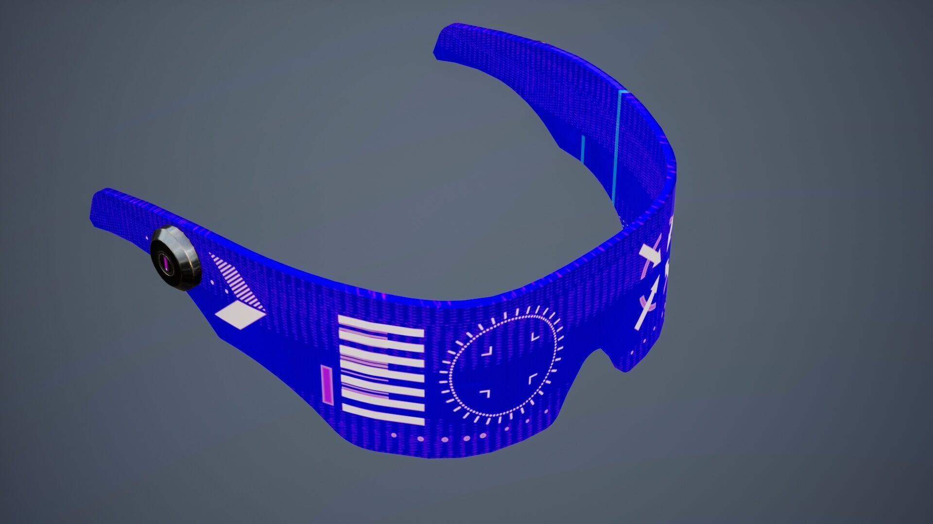 Sci Fi Glasses Goggles v2 Pack Low-poly 3D model_3