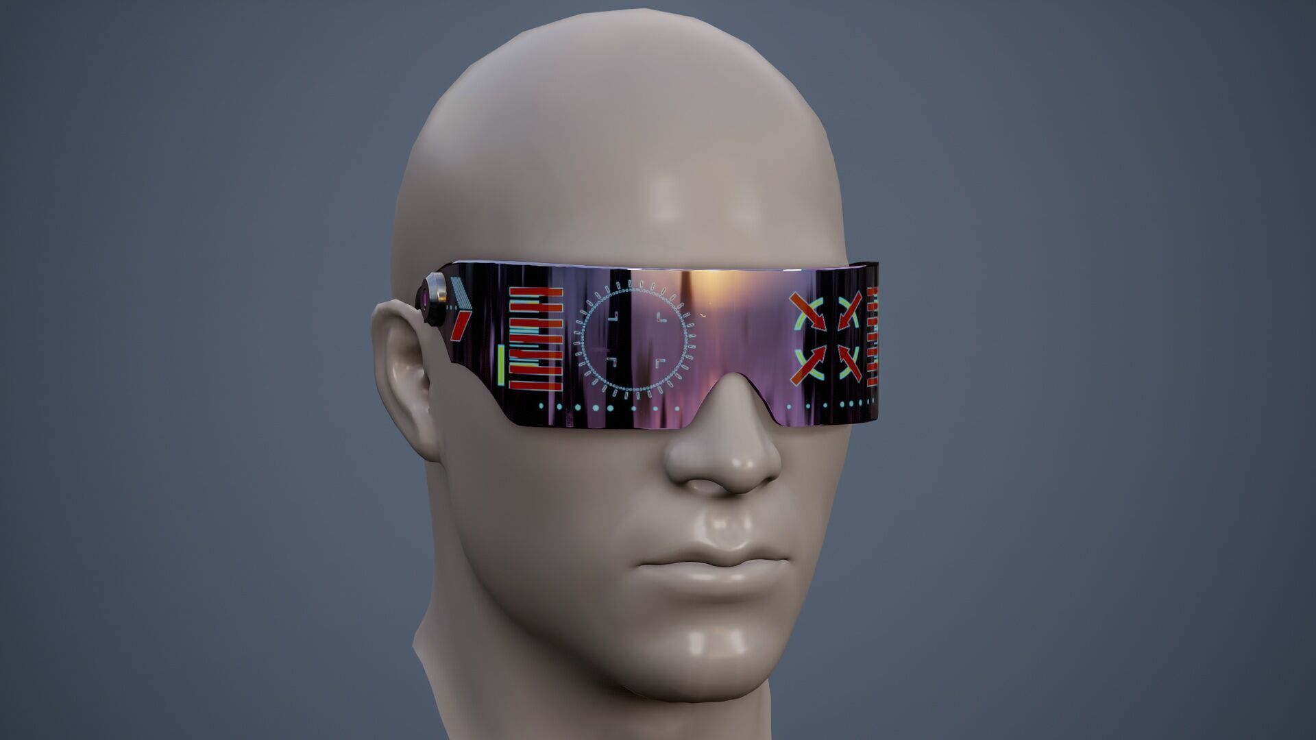 Sci Fi Glasses Goggles v2 Pack Low-poly 3D model_4