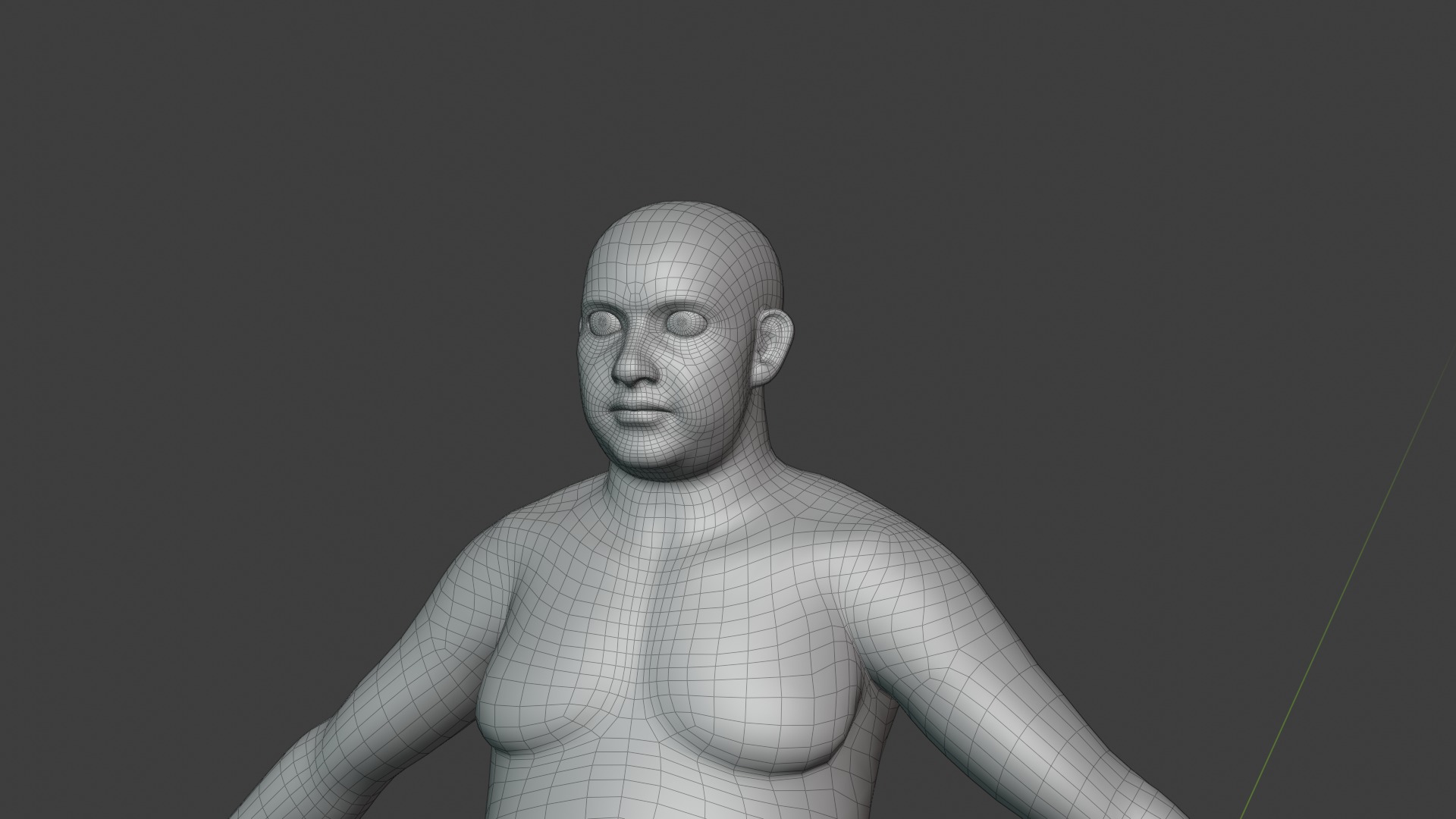 Stylized Fat Human Body Base Mesh 3D Model 3D Model Collection_28