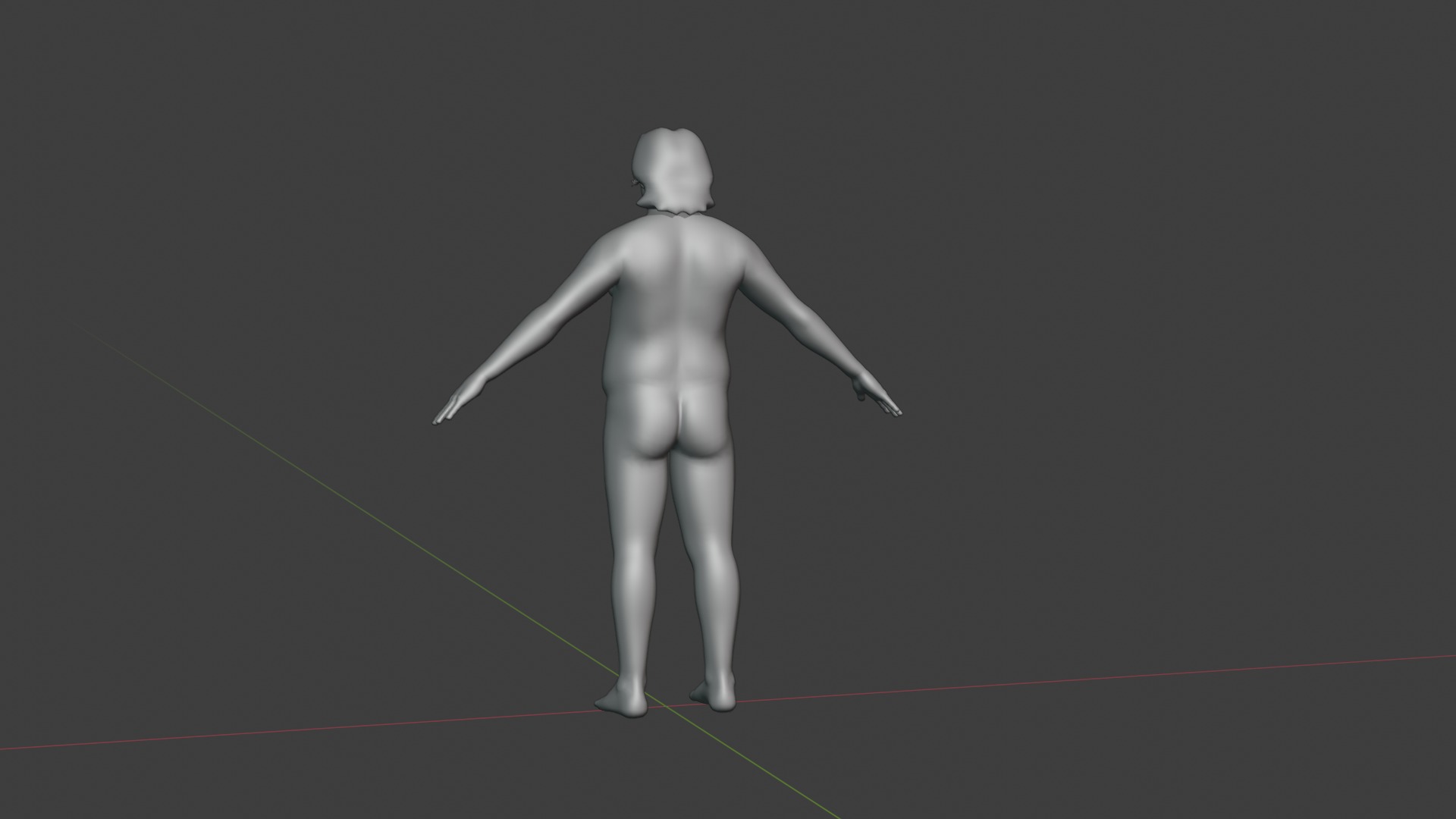 Stylized Fat Human Body Base Mesh 3D Model 3D Model Collection_24