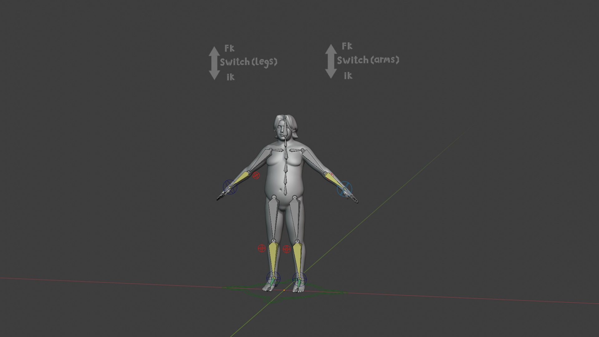 Stylized Fat Human Body Base Mesh 3D Model 3D Model Collection_30