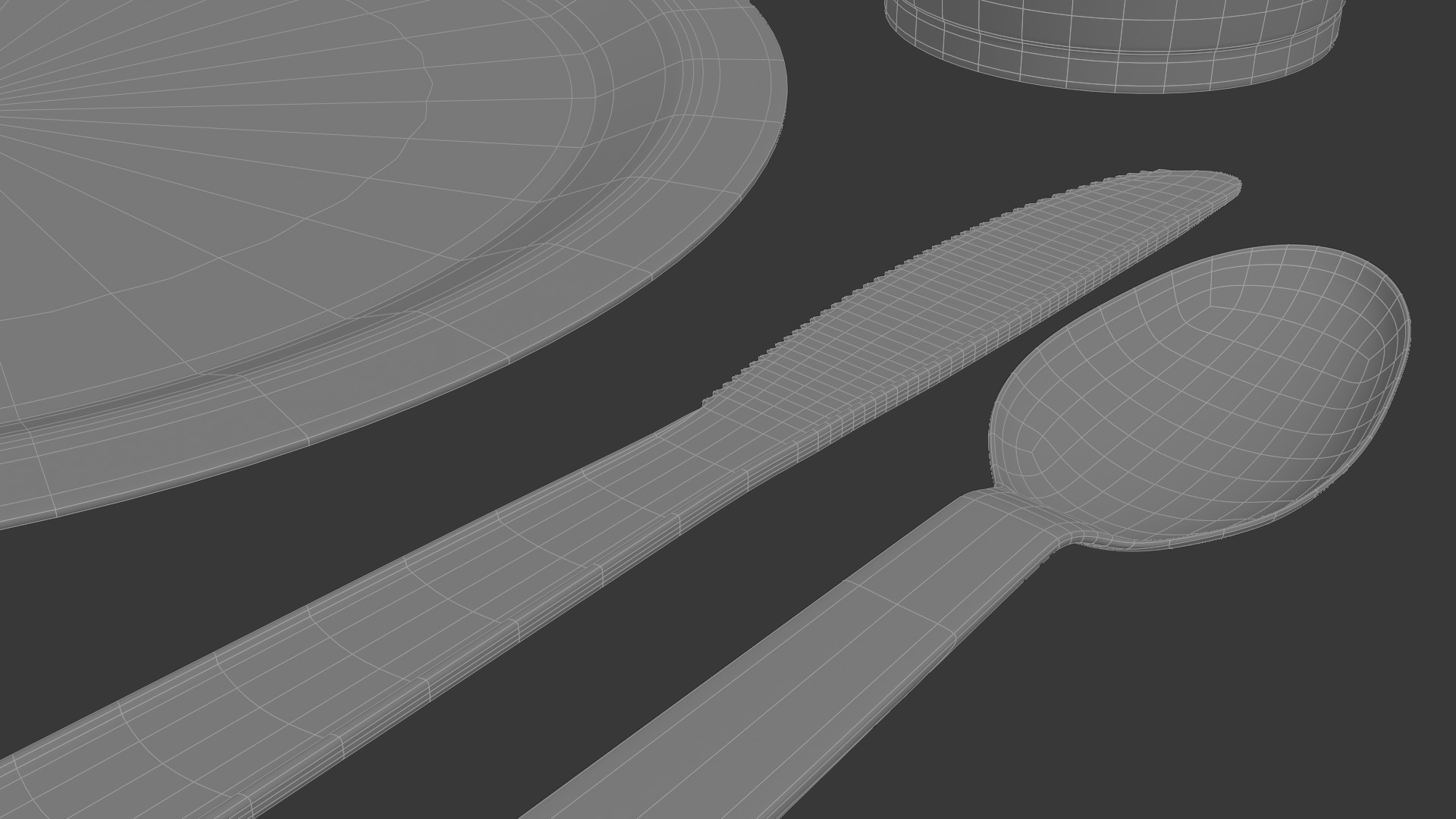 Barbecue Cookout Place Settings 3D model_6