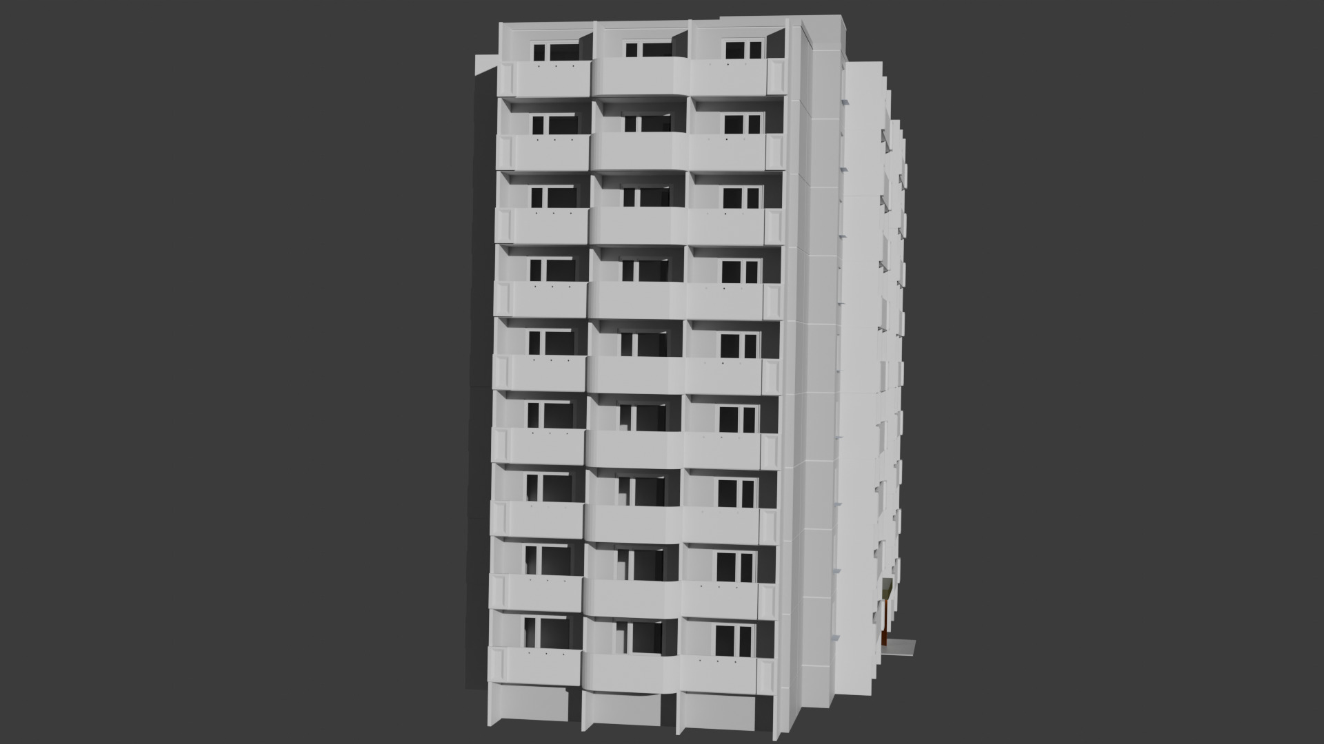 121-E-9 Type Panel Building 3D model_3