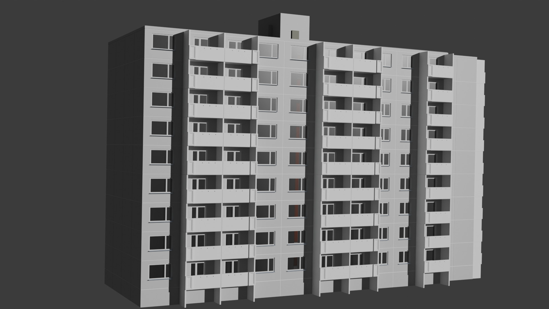 121-E-9 Type Panel Building 3D model_2