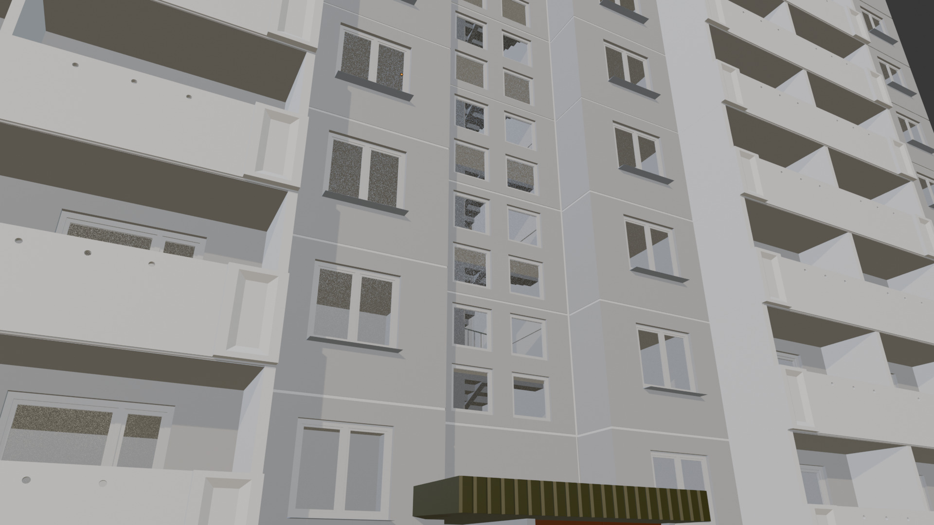 121-E-9 Type Panel Building 3D model_5