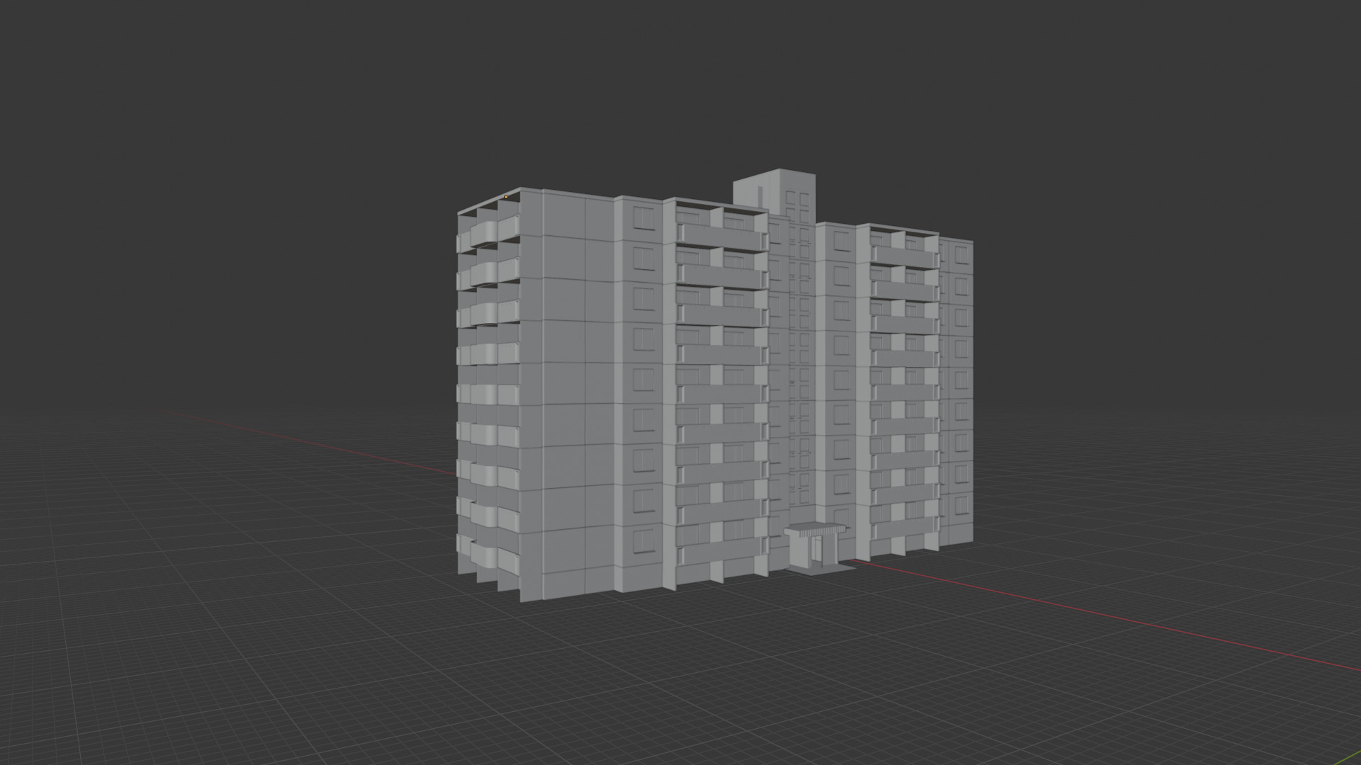 121-E-9 Type Panel Building 3D model_9